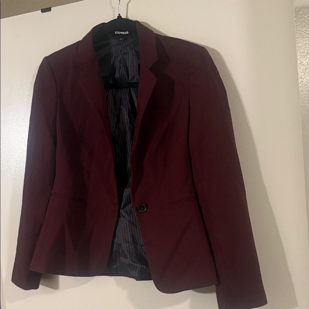 Express Women's Burgundy Blazer